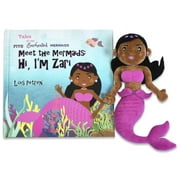 Plush Mermaid Doll (Zari) with Mermaid Book- Cute Mermaid Toy - Great Mermaid Gifts for Girls