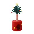 thumbnail image 2 of Árbol de Navidad para gatos con acogedor escondite de 35 x 85 cm, mueble único para mascotas para decoración del hogar, rascador de sisal versátil., 2 of 9
