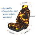 thumbnail image 3 of Wukai Orange Lightning Full Set Car Seat Covers with Soft Padding Universal Auto Front Seats Protector and Cushion Mat, 3 of 5