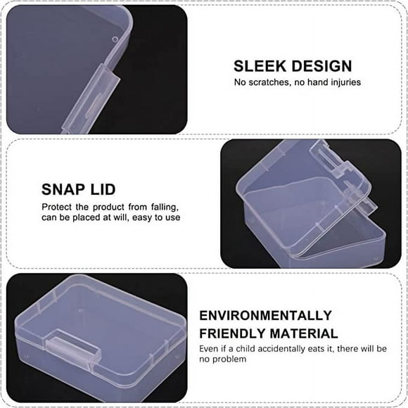 6 Pieces Storage Case Plastics Container Display Box Storage Case Household Transparent Multipurpose Sundries Organization Clear Convenience Waterproof