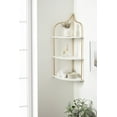 thumbnail image 6 of Kate and Laurel Walters Glam Wall Mounted Corner Shelf, 17 x 12 x 35, White and Gold, Decorative  Three Tier Corner Wall Shelf for Storage and Display, 6 of 7