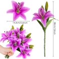 thumbnail image 2 of Viworld Artificial Tiger Lily Latex Real Touch Flower Home Wedding Party Decor,Pack of 5, 2 of 6