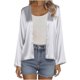 thumbnail image 5 of Tops para adolescentes,Cárdigan de seda para mujer, blusa informal holgada, top de manga larga de color liso, tejido de poliéster, para uso doméstico, sopatenor, 5 of 9