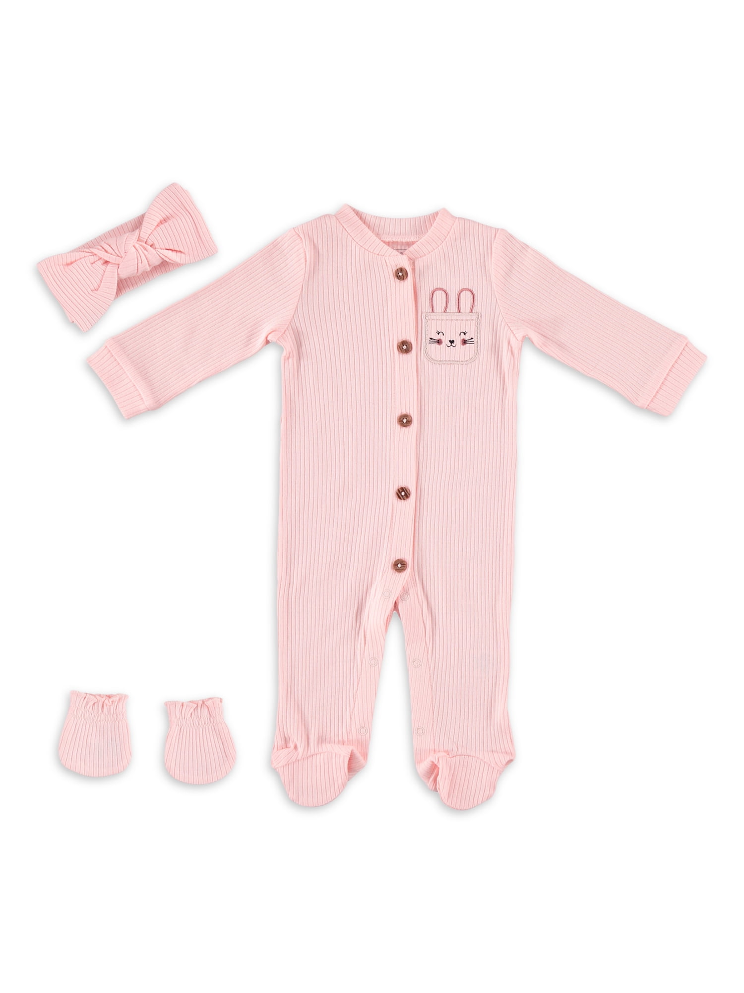 Nanette Lepore Baby Girl Quilted Coverall Footie Size 3 6 9 Months Blush Pink 