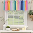Colorful Stripe Valance Curtains for Windows 2 Pack, Modern Minimalist ...
