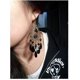 thumbnail image 3 of Bohemian Black Long Dangle Earrings for Women Girls Ethnic Retro Gypsy Beads Tassel Hook Earrings, 3 of 4