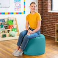thumbnail image 3 of Jaxx Spring Modular Pouf Classroom Bean Bag Seat, Premium Vinyl - Turquoise, 3 of 5