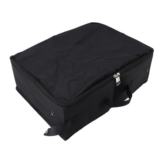 Foldable Waterproof Fabric Cat Travel Litter Box Portable Pet Waste Container Bag Black 23x16x7 in / 58.4x40.6x17.8 cm