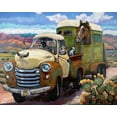 thumbnail image 2 of Townsend, CR 32x26 White Modern Wood Framed Museum Art Print Titled - Git Along Lil Dogies, 2 of 4