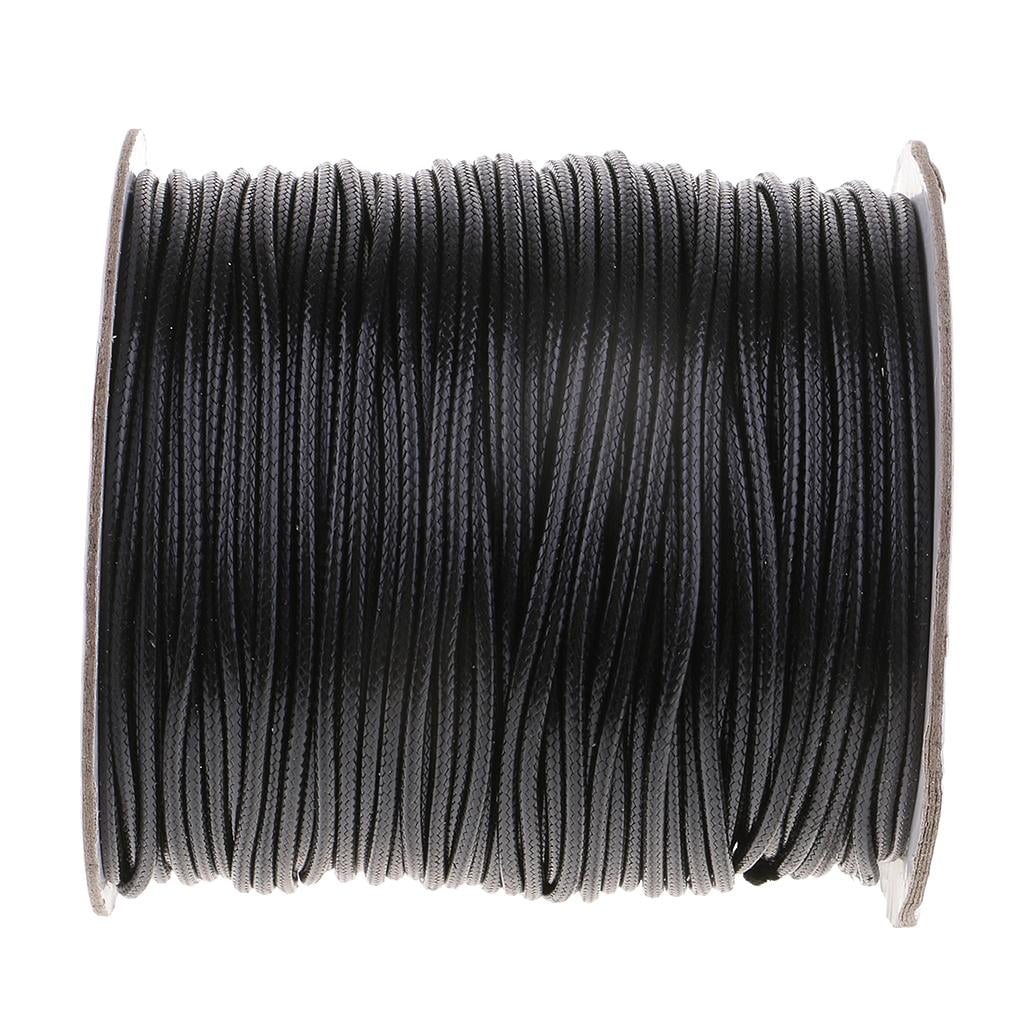 S SERENABLE 2pcs 2mm Waxed Cotton Cord Beading String DIY Jewelry Making Macrame Supplies