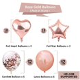 thumbnail image 4 of 14 globos de látex con confeti en forma de corazón y estrella de color oro rosa para decoración de fiestas de cumpleaños, para niños y adultos, suministros para aniversarios de boda, 4 of 5