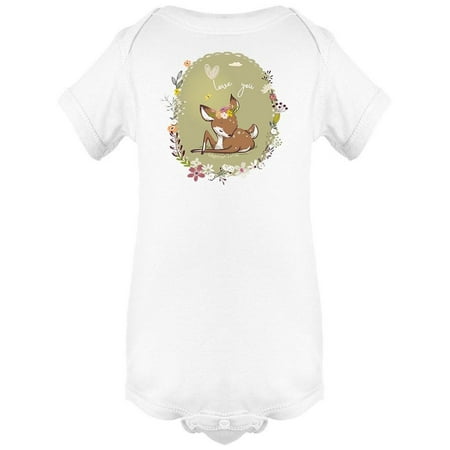 

Cute Deer With Floral Wreath. Bodysuit Infant -Image by Shutterstock 6 Months