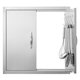 thumbnail image 1 of Puerta de acceso para barbacoa VEVOR, puerta de cocina doble para exteriores de 24 pulgadas de ancho x 24 pulgadas de alto, puerta de montaje empotrado de acero inoxidable, 1 of 9