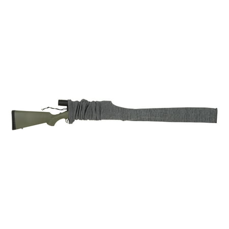 Allen Company Knit Gun Sock for Rifle/Shotguns With or Without Scope - Anti-Rust and Silicone-Treated for Gun Safe Bag and Case Storage - Drawstring Closure - 52 Heather Gray 3-Pack