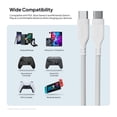 thumbnail image 4 of Powertek Ultra 6ft USB-C to USB-C Cable, White, Silicone with PVC Mesh Jacket, Efficient Data Transfer, Durable Charging Cable, 4 of 5