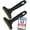Black, variant on 2 Pack A054-2 Black Gray European Murska Brass Blade Car Ice Scraper, Fast Efficient Windshield Snow Remover Winter Car Accessory