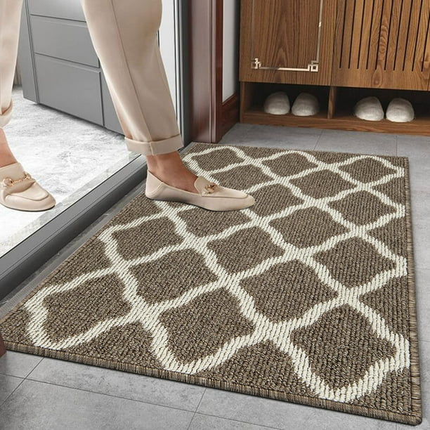 Felpudo SHACOS para interiores, 50 x 80 cm, lavable, antideslizante, absorbente de agua