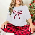 thumbnail image 6 of SwiftWear Women's Merry Christmas Red Bow Sweatshirt - Festive Crewneck Holiday Top Soft Long Sleeve Casual Wear for Seasonal Celebrations White, 6 of 9