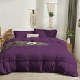 thumbnail image 2 of D.N.G. BEDDINGS 1 Piece Boho Chic Pom Pom Comforter, All Season Down Alternative Bedding Comforter - (Oversized Super King Size, Plum) 800 Thread Count, Egyptian Cotton., 2 of 6