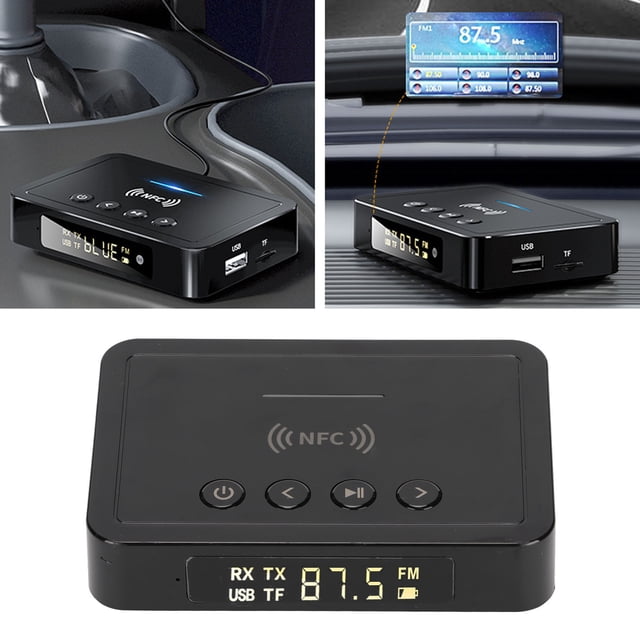 Adaptador de NFC, Llamadas LIBRES LIBRES 5.0 Receptor del Transmisor Baja Latencia para Altavoz para el de Sonido del Automóvil para PC para PC