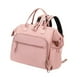 thumbnail image 4 of Bolso de pañales para bebés bolso de pañales, bolso de hombro de gran capacidad múltiples bolsillos para excursiones para excursiones, al aire libre, Rosa, 4 of 10