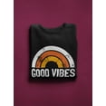thumbnail image 3 of Good Vibes And Rainbow Women Sweatshirt, Female Small, 3 of 4