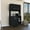 Black, variant on Black Pantry Cabinet With Four Legs, Double Door, Three Integrated Shelves 95 Doors, - Token
