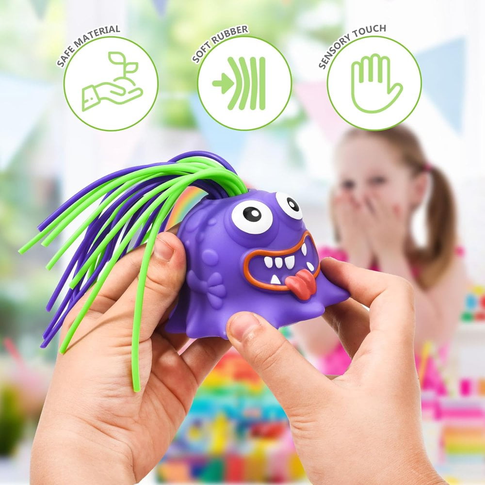Funny Stress Relief Screaming Monster Pull Its Hair Toys Each Scream Is Different Funny Hair Pulling Screaming Toy Halloween Screaming Monster Toys