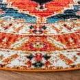 thumbnail image 4 of SAFAVIEH Vintage Hamadan Keighley Oriental Area Rug, Red/Navy, 6'7" x 6'7" Round, 4 of 8