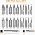 thumbnail image 2 of 22 Pcs Damaged Screw Extractors, Separate Polishing And Extracting Bits Screw Extractors For Damaged Bolts Or Screws, 2-12mm, With Magnetic Bit Holder, 2 of 5