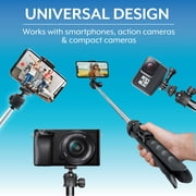 Bower Multi-Pod Max – 67 Extendable Tripod with Universal Phone Holder & Wireless Remote