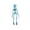 A004- Cyan, variant on Halloween Skeleton Decorations 6 Inch Plastic Skeleton 3D Printed Action Figure Refrigerator Cute Halloween Decor for Home Kitchen Display 1 Pack