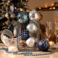 thumbnail image 5 of Valery Madelyn 16ct 3.15" Christmas Ball Ornaments, Blue Silver Shatterproof Ornaments for Holiday Party, 5 of 8
