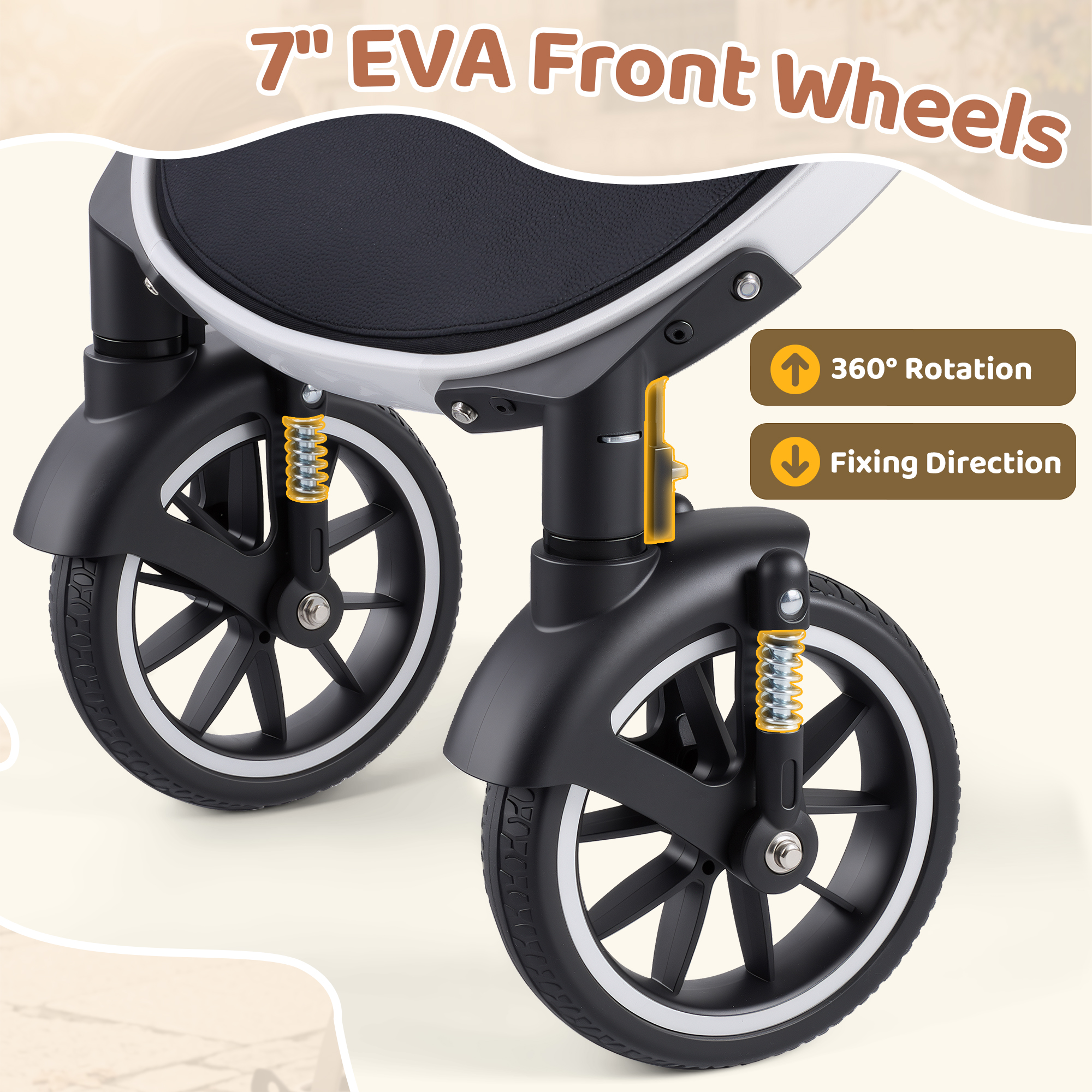 Babyeap 2-in-1 Reversible Lightweight Travel Stroller, Black photo 5