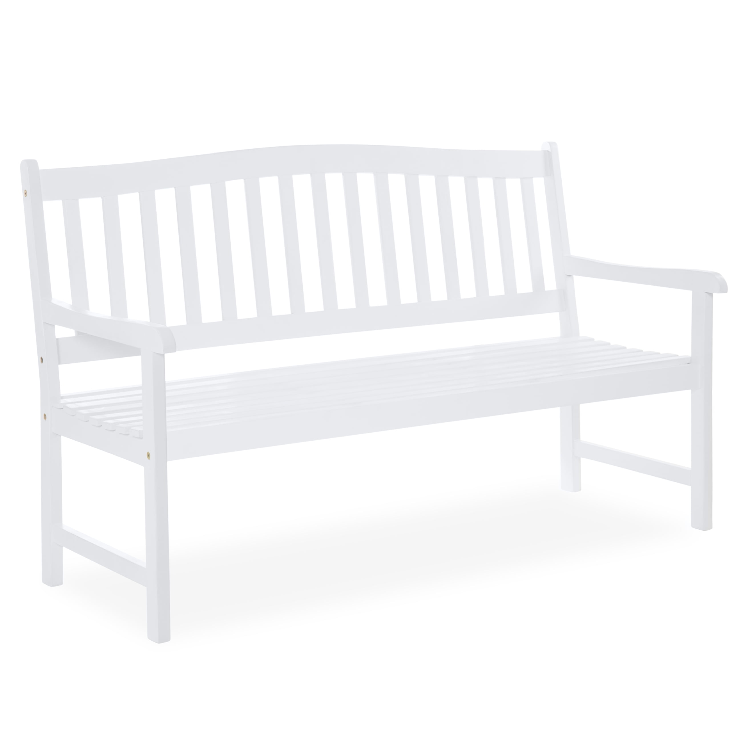 Best Choice Products Classic Wooden Outdoor Bench for Patio, Garden, Backyard, Porch White by Best Choice Products