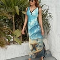 thumbnail image 3 of Beach Starfish Vestido Sin Mangas Vestidos Para Mujer, Vestido Suelto De Verano 2025, 3 of 5