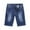 Blue, variant on Jean Shorts Men Slim Fit Stretchy Knee Length Classic Denim Bermuda Shorts with Pockets Outdoor Comfortable Casual Mens Denim Shorts