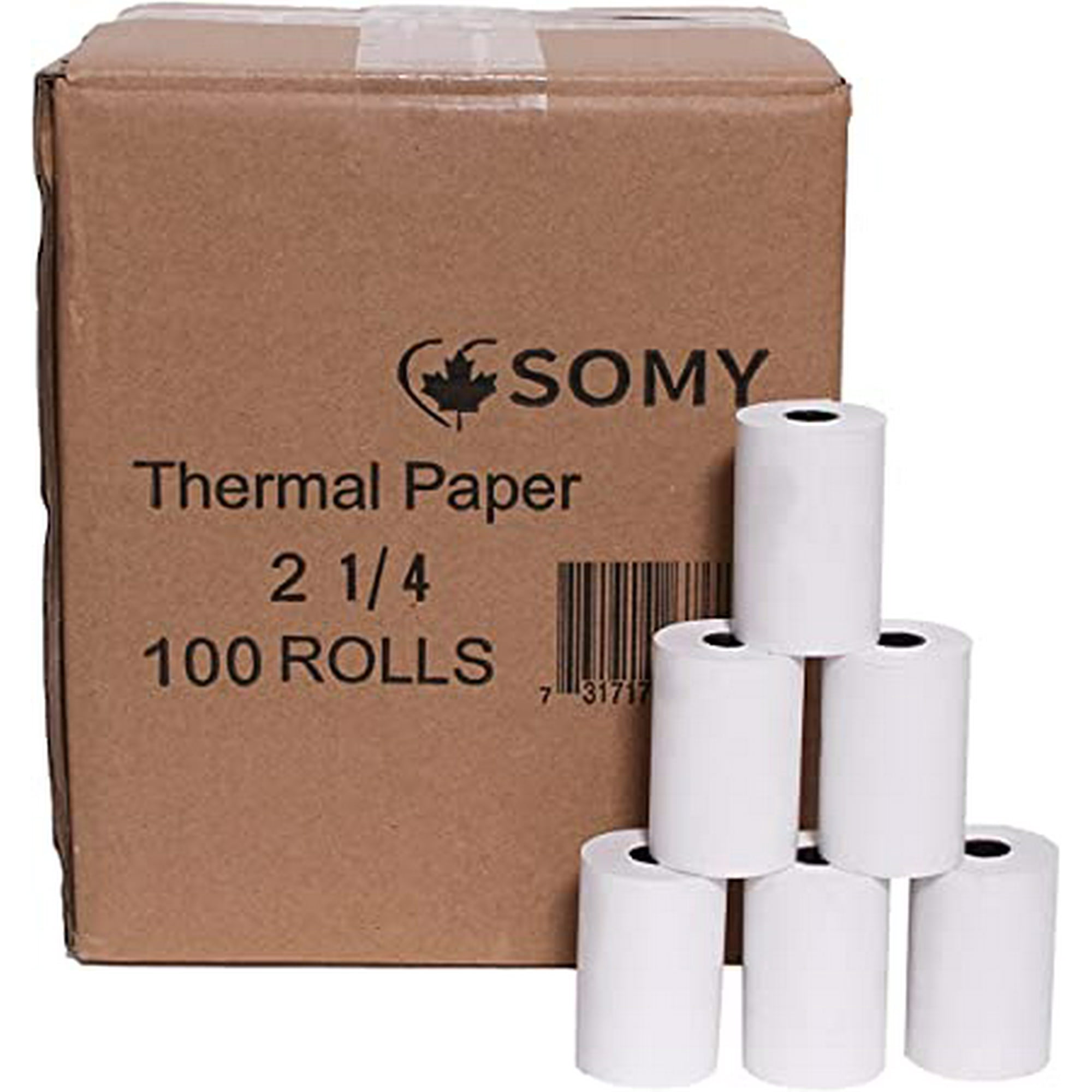 FungLam 100 Rolls Thermal Receipt Paper – 2 1/4" X 50' POS Cash Register Rolls, Compatible With Clover Flex, Clover Mini & More