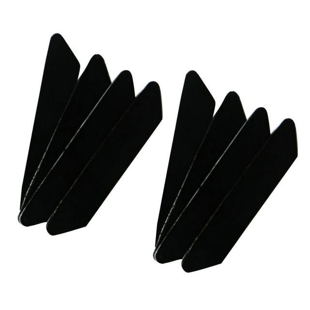 Transemion 8pcs Anti Curling Carpet Tape Anti Corners Pads Kitchen Bathroom Blanket Non -Slip Sticker Reusable Grip black 1Set