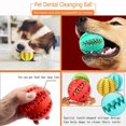 thumbnail image 4 of Juguetes para perros, pelota interactiva, juguete masticable para perros,juguetes para perros pequeños y grandes, pelota de goma para mascotas, juguete para limpiar dientes., 4 of 5