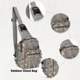 thumbnail image 4 of 600D Oxford Chest Bag EDC Molle Outdoor Hunting Crossbody Sling Fanny Pack (ACU), 4 of 7