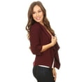 thumbnail image 3 of Women's Trendy Style 3/4 Sleeves Solid Open Jacket, 3 of 4