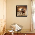 thumbnail image 5 of Two Wild Chestnut Horses Running Together in Dust, Front View, Animals Framed Art Print Wall Art by mariait, 5 of 5