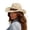 White, variant on OOOUM Breathable Cowboy Hat For Men Women Woven Band Metal Charms Sun Hat Festival Outdoor Vacation Cowgirl Hat Navy