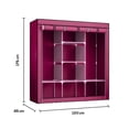 thumbnail image 2 of Closet Organizador Armable de Acero Inoxidable | Armario de Almacenamiento para Ropa | Ropero Portatil | Mueble de Tela Impermeable con Cierre | Perchero Guardaropa para Recamara, 2 of 5