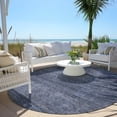 thumbnail image 6 of Addison Rugs Chantille Indoor/Outdoor Transitional Stripes Navy Washable Round Rug, 8' x 8', 6 of 6