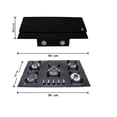 thumbnail image 5 of Combo Supra Sondrio Parrilla Onix 5 Quemadores Cristal Templado Negro y Campana CP-90 de pared, 5 of 5