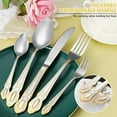 thumbnail image 6 of 40 Pcs Gold and Silver Flatware 18/10 Stainless Steel Flatware Set for 8 Fork and Spoon Silverware Set Gold Silver Utensils for Wedding Family Gatherings Hotel, Dishwasher Safe, 6 of 7
