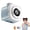 Blue, variant on Mini Camera Shaped Portable Fan with 199-Speed Turbo Cooling, Compact & Lightweight Design for Outdoor, Office and Desk Use