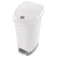 thumbnail image 2 of Sterilite 12.6 Gallon Locking StepOn Wastebasket, White (2 Pack) 10738002, 2 of 5